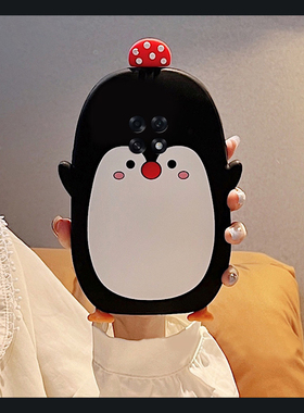 适用oppoa6pro手机壳a6max卡通a6gt立体a6蘑菇a6i企鹅可爱por呆萌黑色0pp0趣味创意新款超火全包防摔硅胶软壳