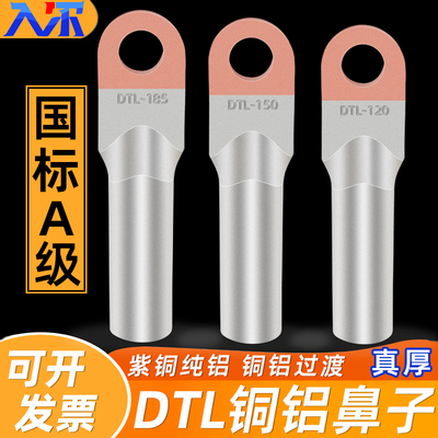 国标DTL铜铝线鼻子接头过渡连接端子10/50/70/95/185/240/300平方