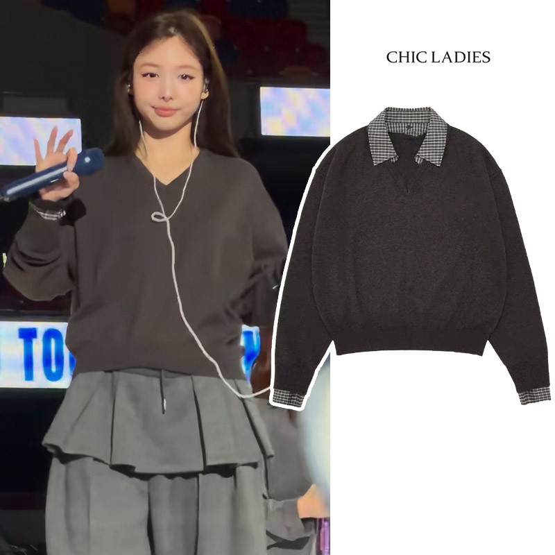 【现货发】林娜琏同款长袖针织衫