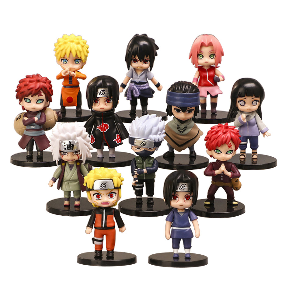 12pcs/set Anime Naruto?Shippuden Hinata Sasuke Itachi Kakash