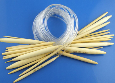 40/50/80cm Long Carbonized Bamboo Circular Knitting Needles