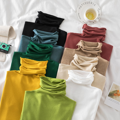 Turtleneck Women Sweaters  Autumn Winter Sweater Knitted Pul