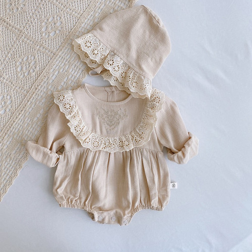 Lace Princess Toddler Romper  Autumn Retro Newborn Baby Girl
