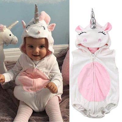 Toddler Newborn Unicorn Baby Girls Fleece Romper Jumpsuit Ju