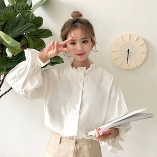 White Blouse Women Shirts Harajuku Clothes Womens Tops and B