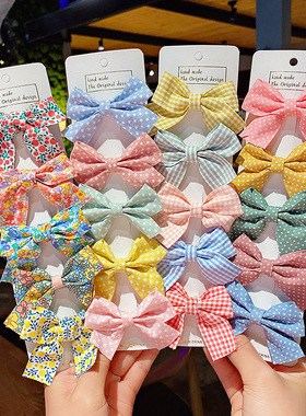 5/10 Pcs/Set Cute Baby Hair Clips Flower Lattice Bows Kids G