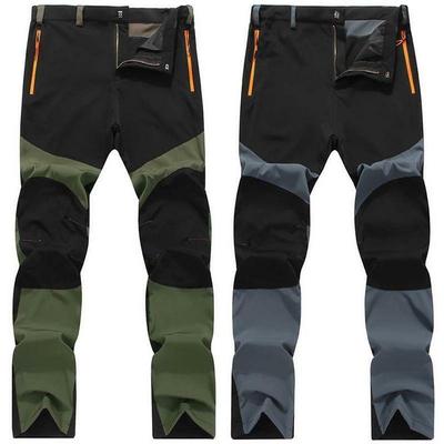 Plus Size Men Outdoor Waterproof Outdoor Pants Soft Shell Tr