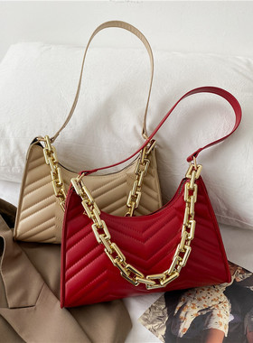 Fashion Check Embossed Handbags New PU Leather Chain Shoulde