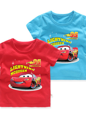 Car McQueen100% Cotton Children's Clothing Cartoon Children'