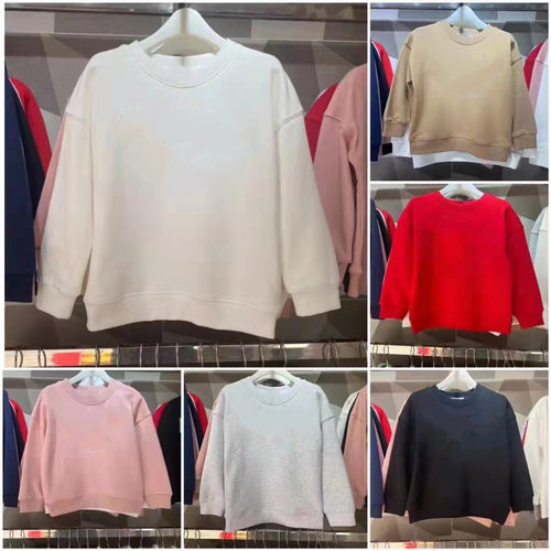 Kids Sweat Tops Girls Boys Embroidery Sweatshirts Oversized