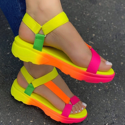 Big Size 43 Multi Colors Casual Shoes Woman Flat Dropship Co