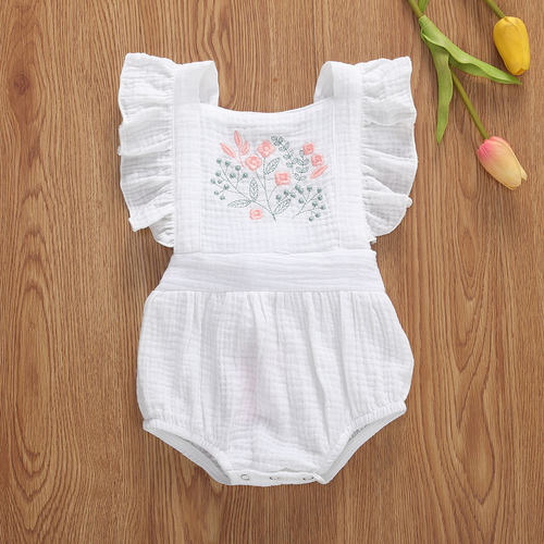 0-24M Newborn Infant Baby Girls Flowers Print Ruffles Short