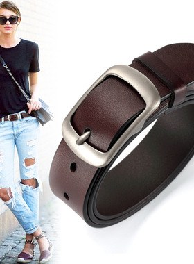 New Luxury Genuine Leather Belt For Women Jean Strap Casual