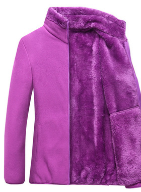 Thick Fleece jacket women's autumn winter outdoor polar flee