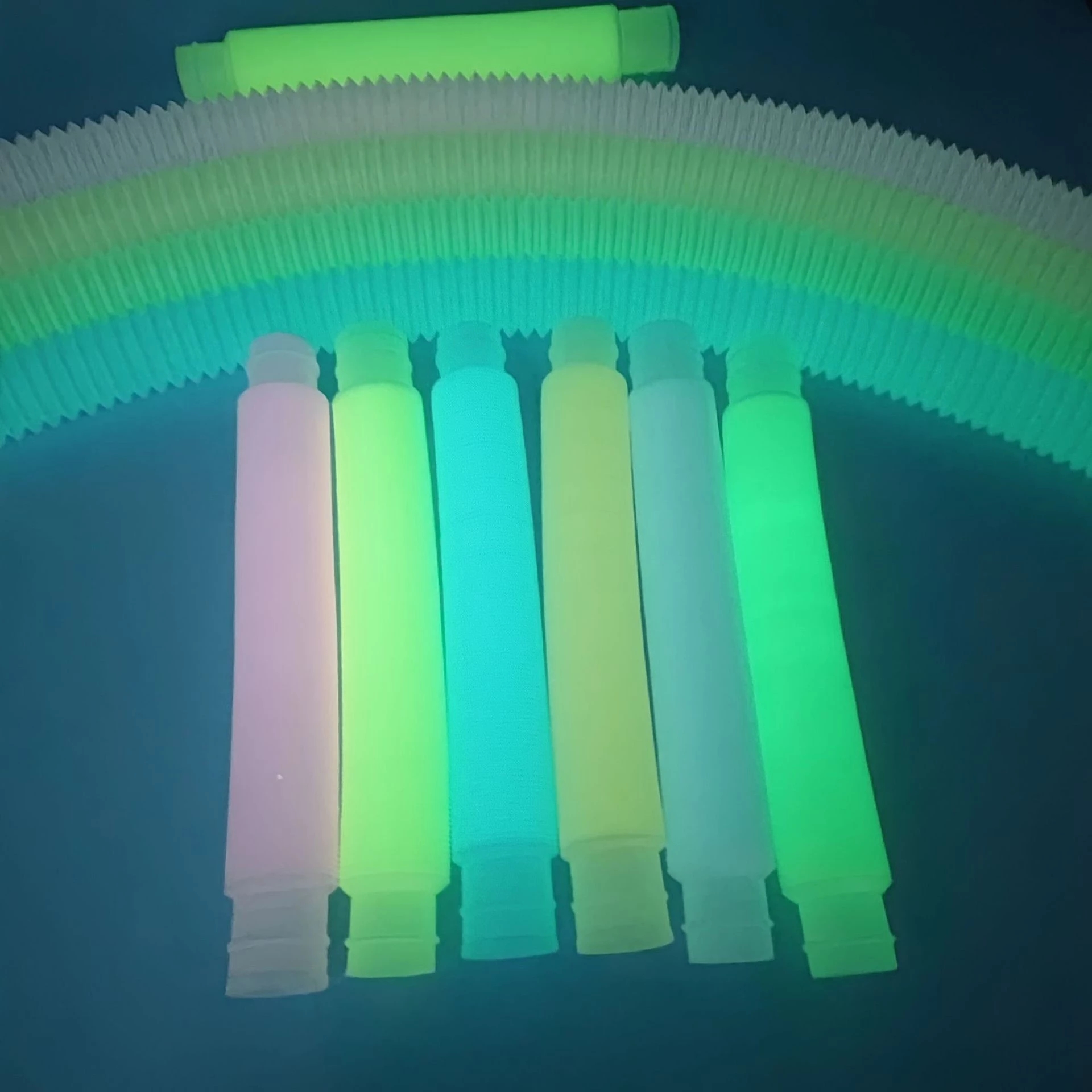 1/5Pcs Luminous Pop Tubes Sensory Fidget Toy Sss Relieve Toy