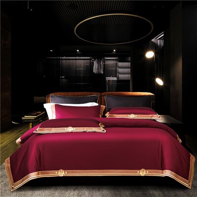 Premium High End 1000TC Egyptian Cotton Red Green 4/6Pcs Sup