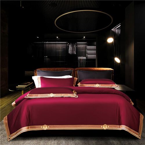 Premium High End 1000TC Egyptian Cotton Red Green 4/6Pcs Sup