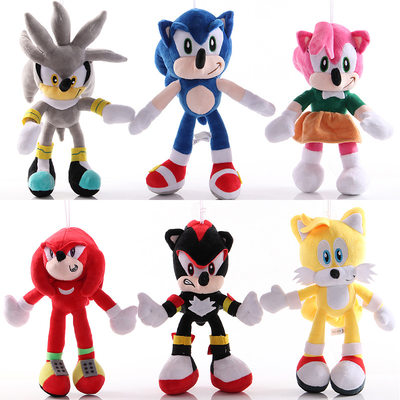 27-30cm Sonic Plush Doll keychain Toys Cartoon PP Cotton Bla