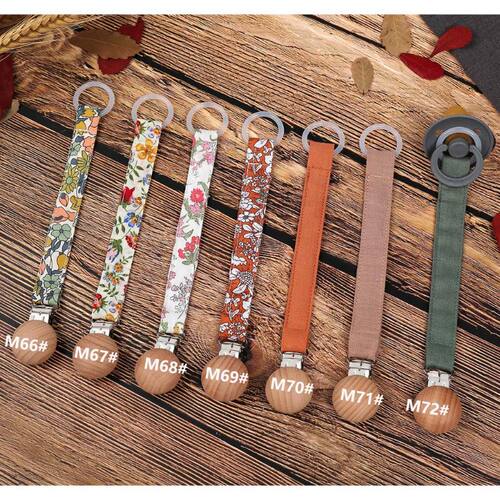 Cotton Linen Baby Pacifier Chain Clip Soother Nipple Holder