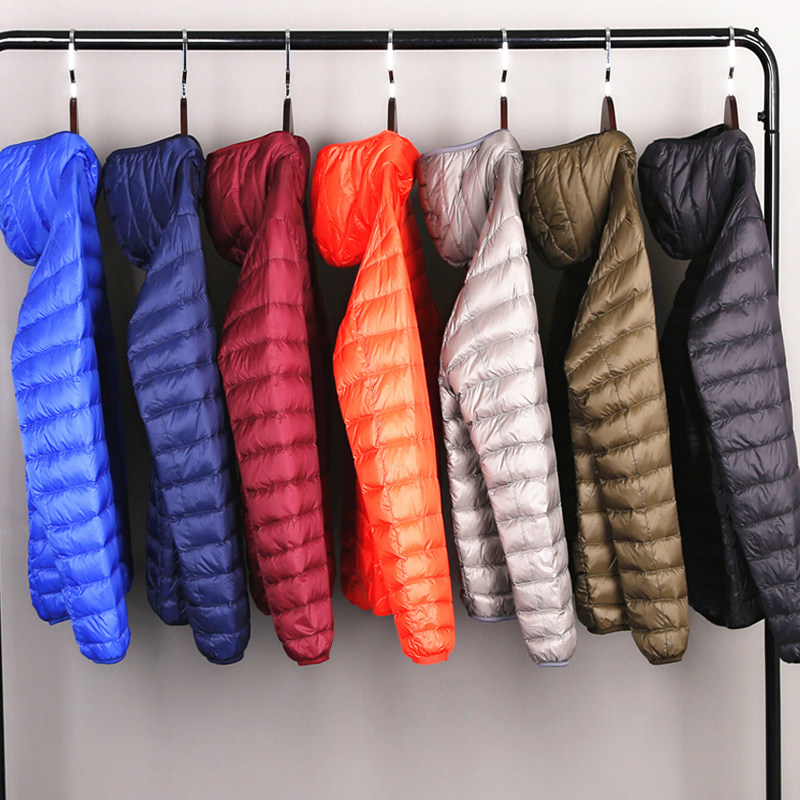 Plus Size 7XL Men Puffer Jacket Autumn Winter Ultra Lightwei图片