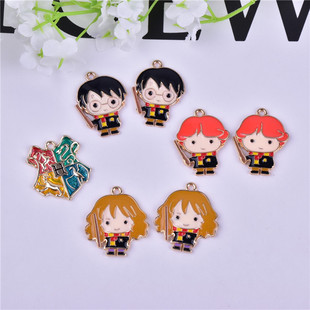 Mix 10pcs/pack Cute Cartoon Style Magic Academy Metal Kawaii