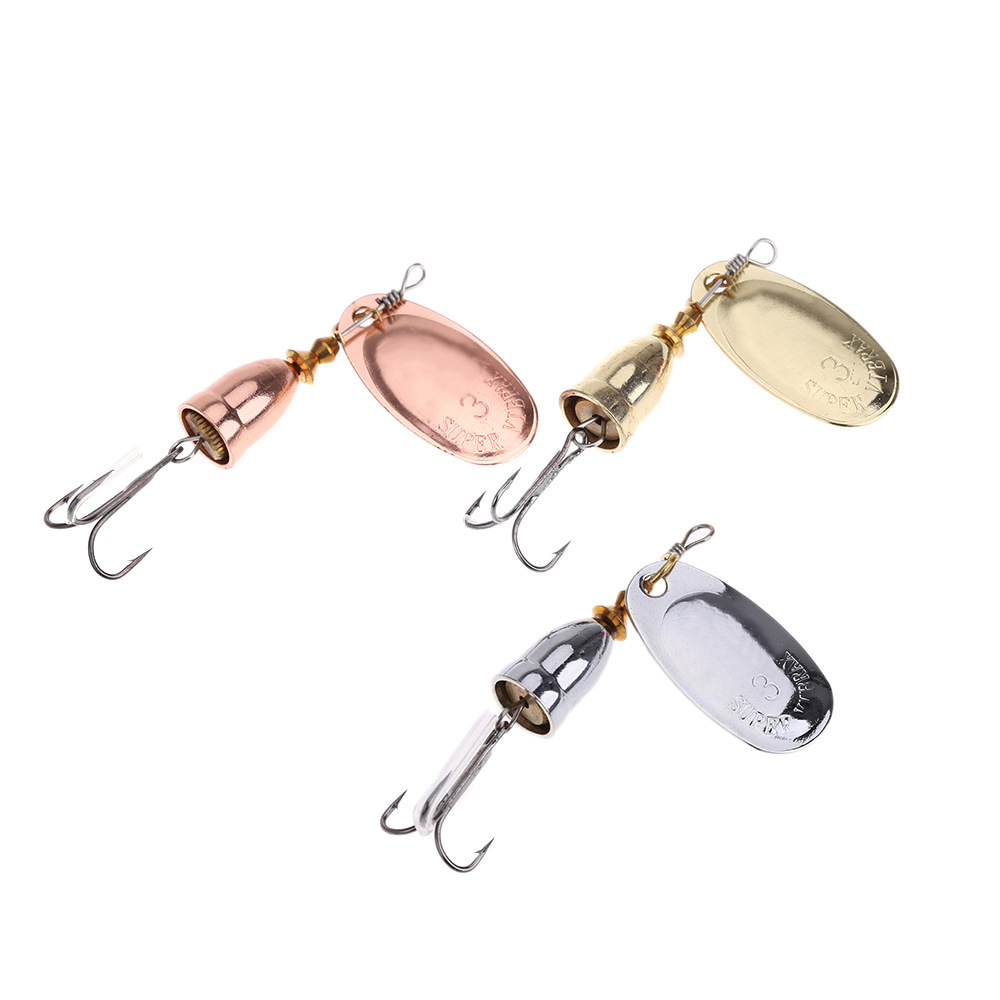 Blade Rotating Spinner Metal Lure Brass Hard Artificial Spoo