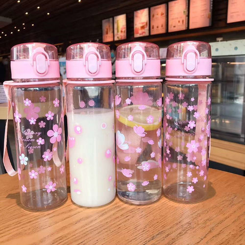 Summer 500ml Portable Leak-proof Water Cup Girl Bottle High