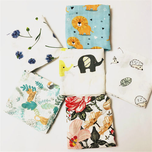 60*60cm Newborn Organic Cotton Bamboo Baby Blanket Muslin Sw