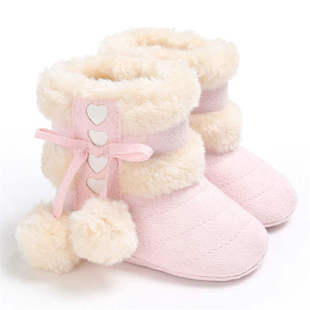 Winter Snow Baby Boots 7-Colors Warm Fluff Balls Indoor Cott