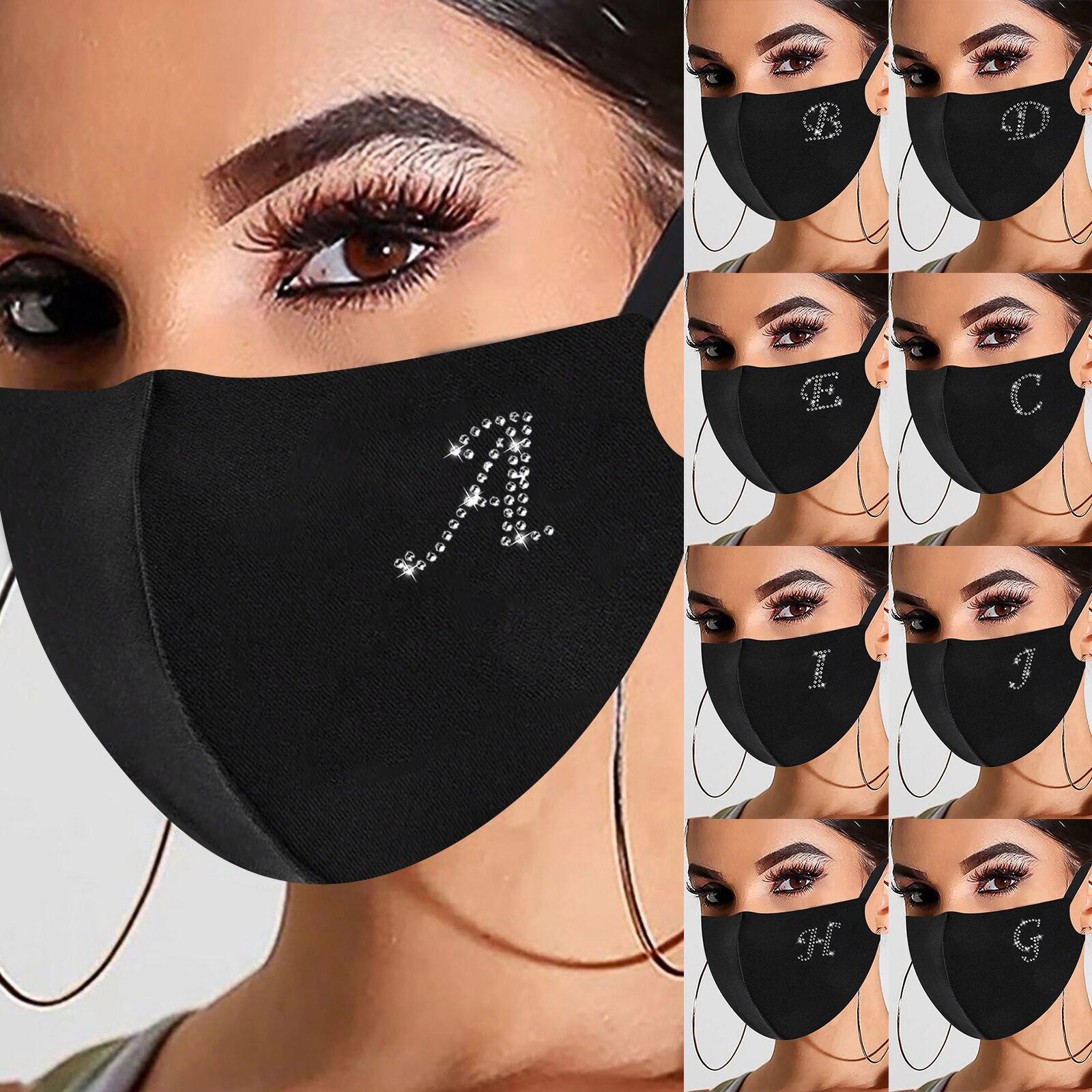 Christmas Halloween Black Face Mask Reusable Маски Rhin