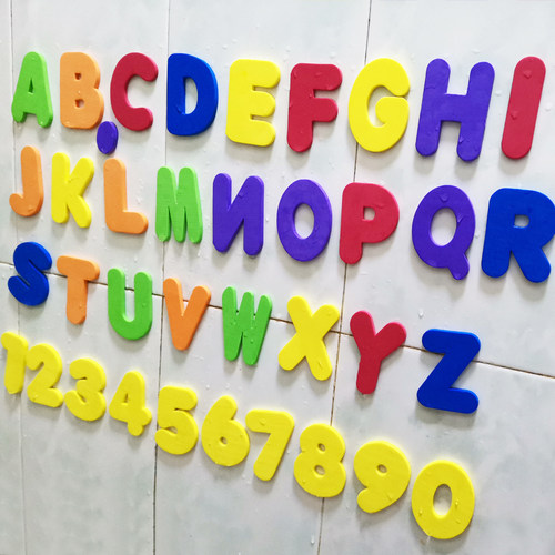 Alphanumeric Letter Puzzle Bath Toys Soft EVA Kids Baby Bath