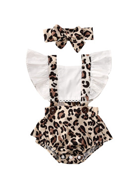 Citgeett Summer 2PCS Infant Baby Girl Leopard Romper Jumpsui