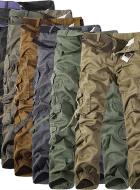 MIXCUBIC  spring Autumn army tactical pants Multi-pocket was