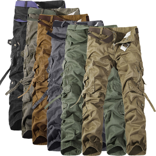 MIXCUBIC  spring Autumn army tactical pants Multi-pocket was