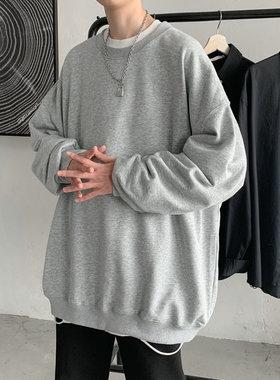 Men Hoodies Black White Hip Hop Punk Pullover Setwear Casual