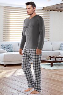 Long Sleeve Male Spring Men Pure Full Cotton Pajama Set For