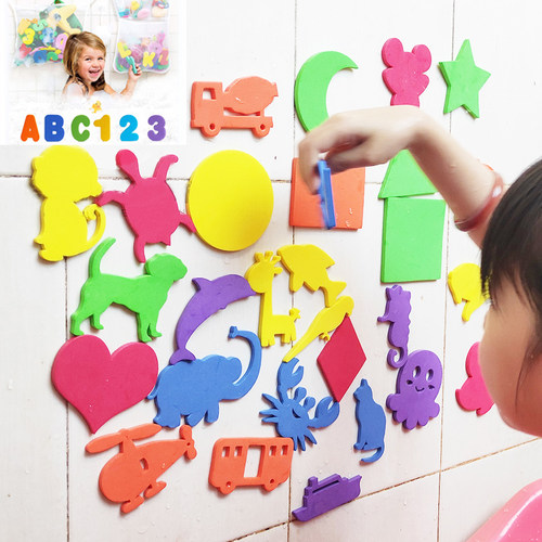 Bathtub Bathroom Toys Animals Alphanumeric Letter Puzzle Bat