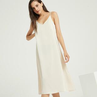 Backless Satin Spring Sexy Dresses Strap Loose Wixra Dress