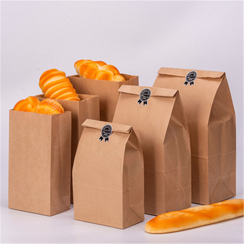25/50pcs Kraft Paper Bag Gift Bags Packaging Biscuit Candy F