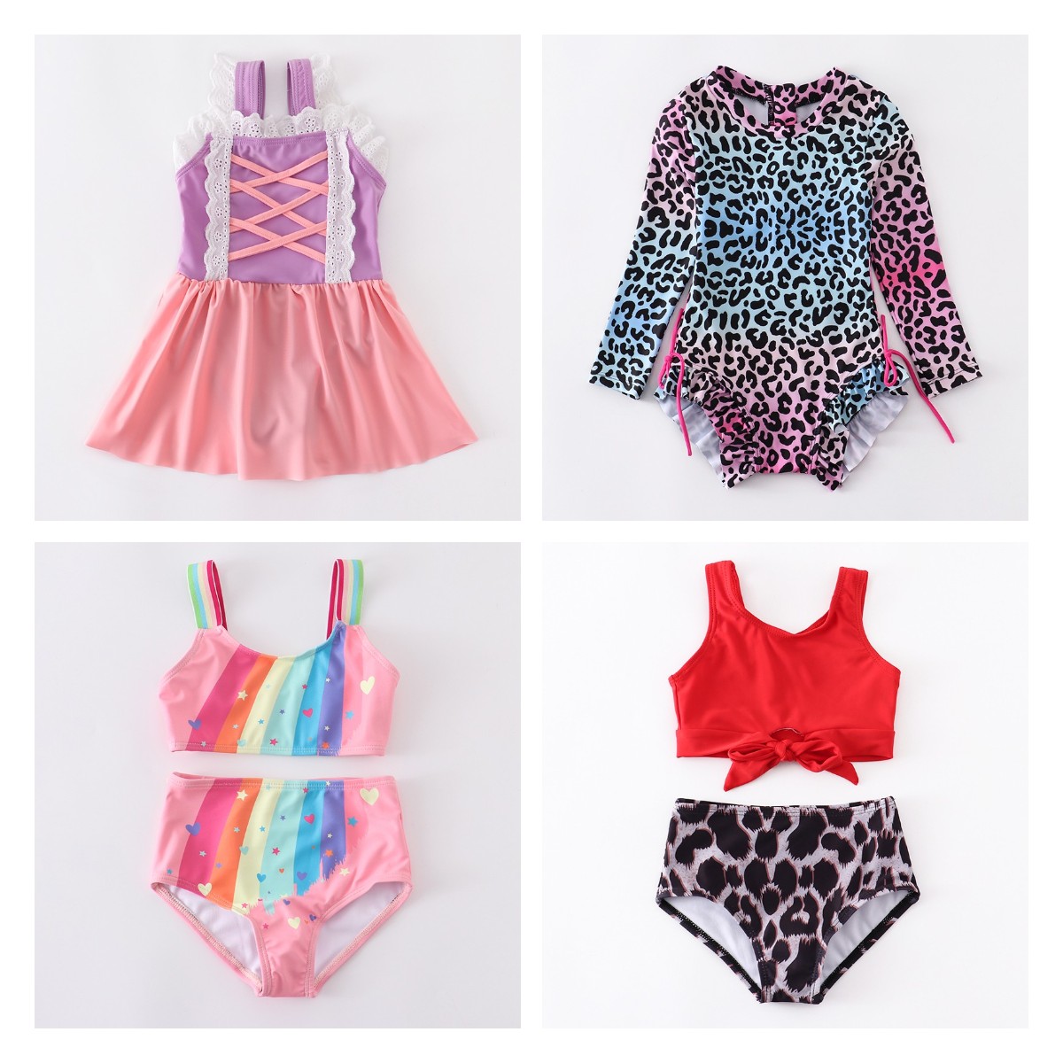 Girlymax 2 Pieces Summer Baby Girls Children Clothes Swimsui