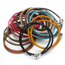 New Fashion Double layer Braided Leather Bracelet Men Women