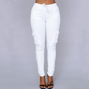 2022 Large Size White Pants Joggers Women Oversized High Wai