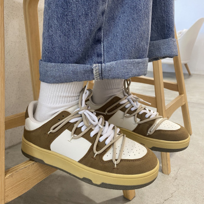 Chunky Lace Up Men Sneakers Zapatillas Mujer Light Flat Shoe