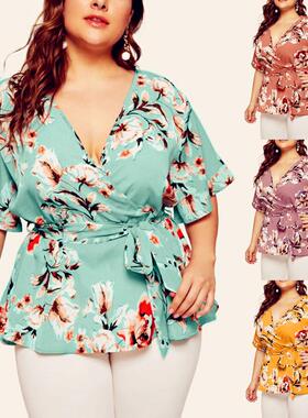 2021 Summer Tops Women Blouses Vintage Lace Ruffles Floral B