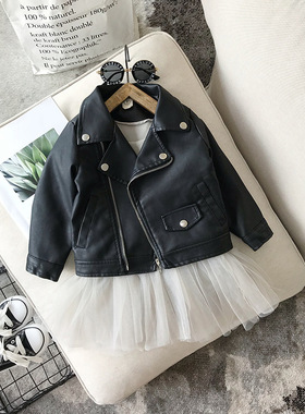 Baby Girl Boy Spring Autumn Winter PU Coat Jacket Kids Fashi