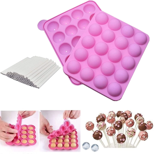 20/12 Holes Lollipop Mold Cake Pops Mold Chocolate Candy Sil