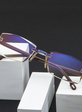 Ultralight Rimless Reading Glasses Anti Blue Light Radiation