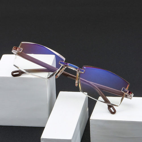 Ultralight Rimless Reading Glasses Anti Blue Light Radiation