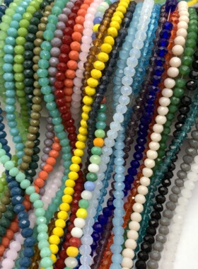 2x3mm/3x4mm/4x6mm Crystal Rondel Beads Faceted Glass Beads F