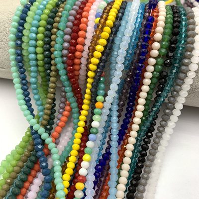 2x3mm/3x4mm/4x6mm Crystal Rondel Beads Faceted Glass Beads F